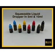 5ml and 10ml Empty PE Plastic Squeezable Dropper Bottles (Bundle Pack/20pcs per Pack)