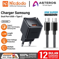 MCDODO Charger Samsung Super Fast Charging PD Type C 25w 45w