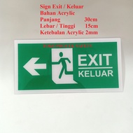 Acrylic K3 Safety Sign Direction Indicator Acrylic K3 Safety Sign Sign Direction Indicator Sign Exit