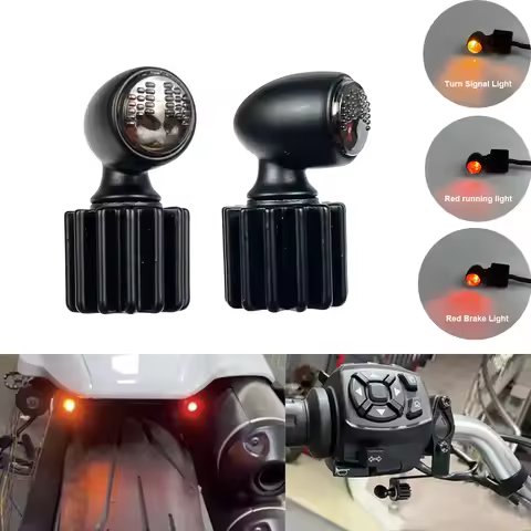 Super mini 3 in 1 Motorcycle LED Turn Signal Light Front Running Lamp Rear Brake Stop Indicators for