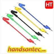 Crocodile Clip to 4mm Banana Plug 18AWG Cable~1-meter.