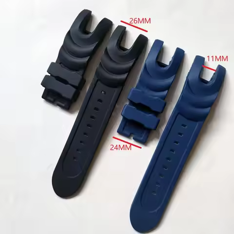 26mm Black Blue Rubber Watch Strap for Invicta Reserve Venom 0361 53.7 mm 6051 24258 Watchband Brace