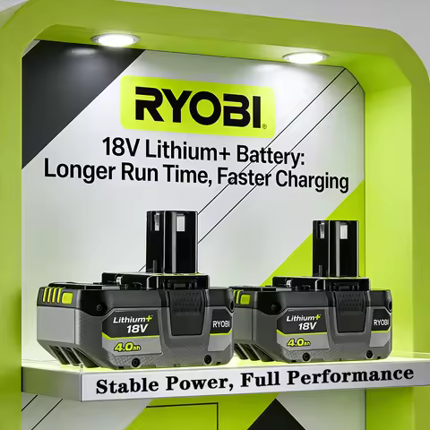 More Power for Less! Genuine RYOBI ONE+ 18V 4.0/6.0/8.0Ah Replaceable High-Capacity Battery – Enhanc