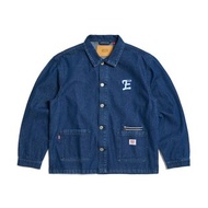 EDWIN 男款 法式工裝牛仔夾克 (原藍磨) #牛仔外套