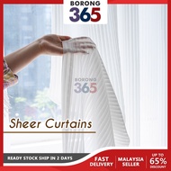 [1PC] Borong365 Valencia White Sheer Curtain Langsir Putih Pintu Langsir Tingkap Cangkuk Hook Pinch Pleat Ring Eyelet