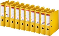 Esselte Standard 10 x Lever Arch Files Yellow Spine 75 mm A4 Polypropylene 320270