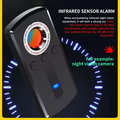 Hidden Camera Detector RF Signal GPS Tracker Detector Infrared Camera Finder for Hotel Car Office Se