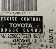 กล่องเครื่องยนต์ ECU 89661-06400 โตโยต้า2AZ-FE