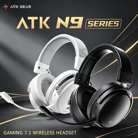 ATK N9 Pro/N9 Ultra Esports Headphones Four Mode noise reduction Low Latency Wireless Bluetooth ligh