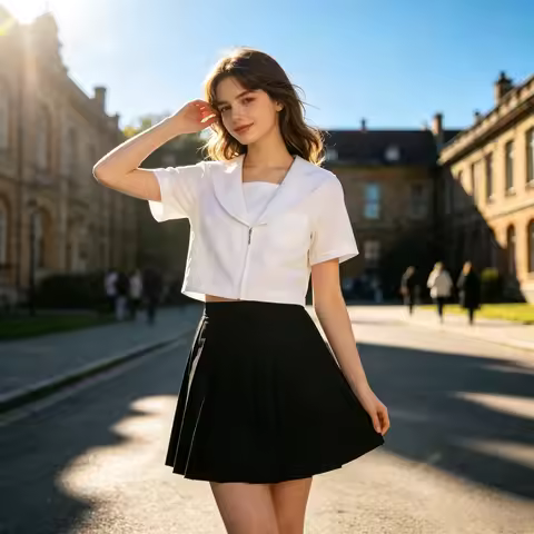 White Sailor JK School Uniform Shirt, Kanto & Sapporo Placket Top, Short Long Sleeve Basic Wear for 