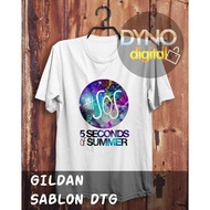5SOS T-shirt Logo band 5 Second of summer galaxy Distro T-shirt