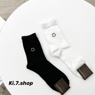 Kikeee Smiley Korean Socks Boys Style Stockings Stokin Lelaki Stokin Sekolah Stokin Tebal