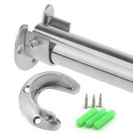 1/2/4pcs Stainless Steel Closet Rod Bracket, Heavy Duty Closet Rod Support Bracket, U-Shaped Flange 