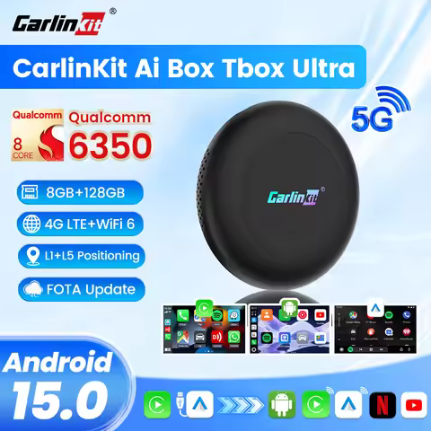 CarlinKit Android 15 TV Box Ultra 2 SM6350 8GB 128GB CarPlay Ai Box 5G 4G LTE Wireless Android Auto