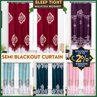 ☂Langsir Murah Langsir Batik Style Semi Blackout Langsir  Hook Rod Curtain Bilik Tidur Langsir Pintu Window RCJ#1❆