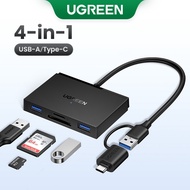 Ugreen 4 in 1 Type-C/USB-A Dual Plug SD TF USB-A Card Reader for Camera, iPad, Phone, Unmanned Aeria