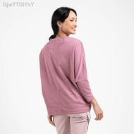 【NEW】✎Forest Ladies Premium Interlock Cotton Crew Neck Drape Tshirt Women | Baju T Shirt Perempuan Lengan Panjang - 8222