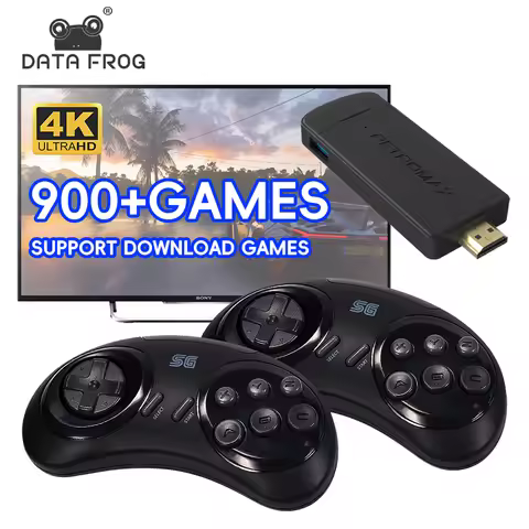Retro Game Console 1900+ Games, 4K HDMI, Wireless Dual Controllers - Supports GBA/PSP/SNES