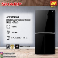 BAGUS!!! SHARP SJ-IF51PG-CG/BK Kulkas [472 L] New Queen Series 2021 -