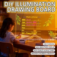 LED Drawing Board Luminous Writing Board Message Board Drawing Board For Kid Acrylic Erasable Drawin