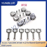 STD Engine Parts Piston & Ring Connecting Rod Set Fit 3.0 L T GAS DOHC M156B 14-22 For Maserati Quat