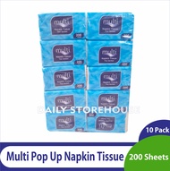 Tissue Multi Pop Up Napkin 200 Sheets isi 10 Pack