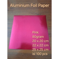 Alu Foil Paper Aluminum Foil Paper for Wrapping Brown - Pink