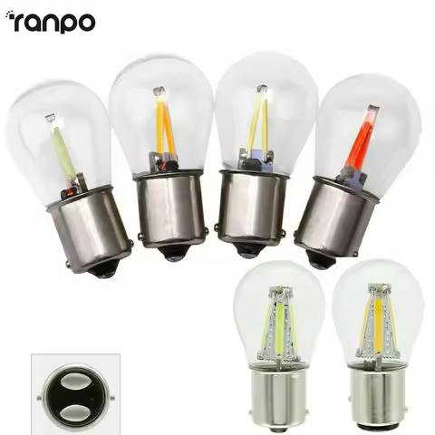 Led Filament Chip Car Light 1156 BA15S 1157 BAY15D 2W 3W ED Turn Signal Reverse Car Light Backup Bul