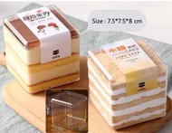 พร้อมส่ง JNH-011กล่อง กล่องพลาสติกใส กล่องใส่เค้ก Cake box รุ่น จตุรัสเล็ก