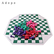 Adepe 4-Color Four Player Chess Set with Soft Chess Board for Kids and Adults