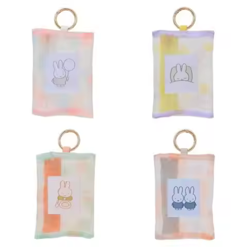 Cartoon Miffy Rabbit Mesh Bag Pendant Coin Purse Wallet Kawaii Creative Peripherals Portable Makeup 