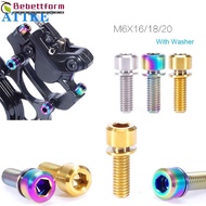 BEBETTFORM Fixed Bolt TC4 Outdoor MTB Cycling Titanium with Washer Bicycle Stems Screws