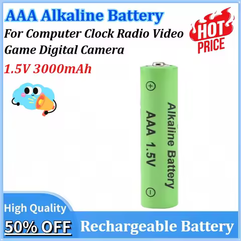New 5-20PCS Rechargeable Alkaline Battery AAA 1.5V 3000mAh for Computer Clock Radio Video Game Digit