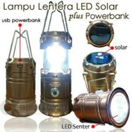Solar lantern camping light + flashlight + power bank