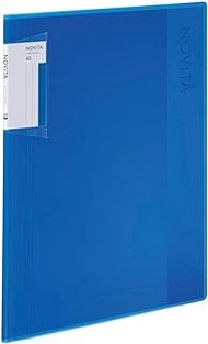 Kokuyo Novita , Expandable File Clear Book, Display Book, Presentation Binder with Plastic Sleeves 40-Pocket Bound Japan Import (RA-NV40B) (40 Pockets, Blue)
