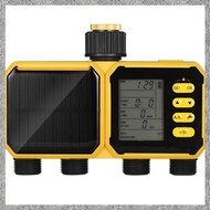 (E M K O) Solar Powered Water Timer 4 Zone Irrigation Controller with Rain Sensor Automatic for Lawn