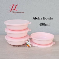 Tupperware Aloha Bowls Round Bowls (2 PCS / 4 PCS) 450ml - Light Pink