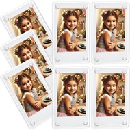 7 Packs Polaroid Magnets Frame for Refrigerator, Acrylic Fridge Magnetic Picture Frame, Mini Photo F