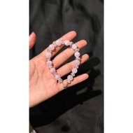 crystal bracelet austria beads with purple lucky stone