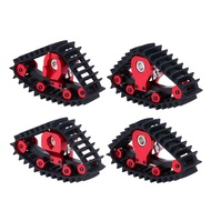 4Pcs Snow Tires Sets Carload Tracks Wheel Sandmobile Conversion for 1/18 RC Crawler Car -4M Accessor