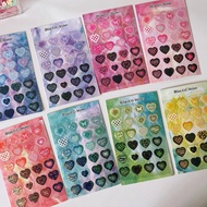 Galicici Hologram Glitter Photocard Deco Journal LOVE STICKER Glitter Decorative Sticker
