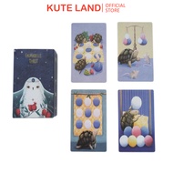 [Size Gốc] Bộ Bài Cute Ghost Tarot 78 lá 7x12 cm tặng đá thanh tẩy