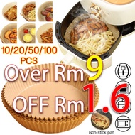 Ready Stock)50pcs Air Fryer Disposable Paper air fryer liner Parchment
