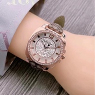 Coach Women Leather Diamond Watch RoseGold Case Casual Fashion Ladies Watches Jam Tangan Wanita