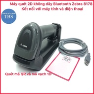 Zebra DS8178 Bluetooth wireless 2D scanner scans QR codes and 1D barcodes, connects to computers and