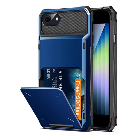 For iPhone SE 2022 2020 Case Wallet 5-Card ID Slot Credit Card Holder Flip Hidden Pocket Cover For i