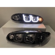 Proton Wira Satria Single projector U shape LED style head lamp Headlamp (Golf) Vland