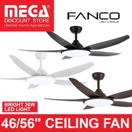 FANCO TRIBUTO 46/56" DC CEILING FAN WITH 36W LED &amp; REMOTE