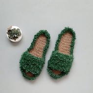Custom slippers New 2022! Emerald green sliders