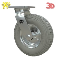 PU Trolley Polyurethane Wheel Caster Manufacturer Caster Industrial 27cm Heavy Duty Solid Wheel Foam
